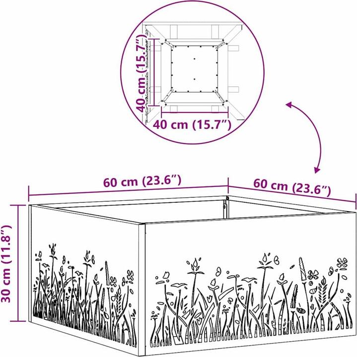 Immagine prodotto vidaXL Outdoor Feuerplatz (60 cm)
