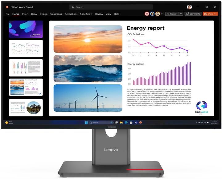 Actual product image Lenovo ThinkVision P24Q-40 (2560 x 1440 pixels, 23.80")