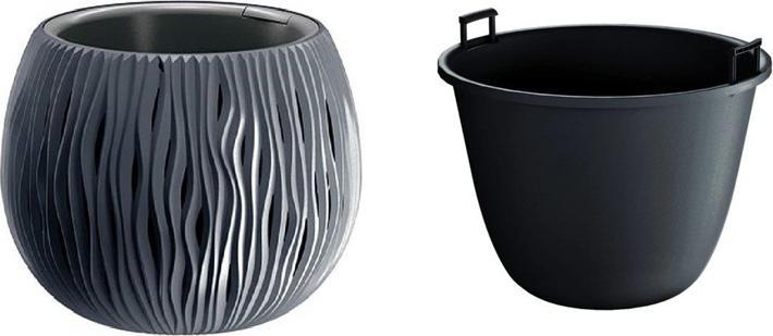 Productafbeelding Prosperplast Bloempot Zandschaal DSK370, Ø 37 cm, grijs (37 x 21 cm)