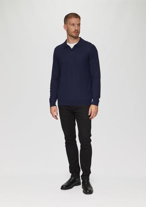 Produktbild s.Oliver Strickpullover Feinstrickpullover aus reiner Merinowolle mit modischem Polokragen (XL)
