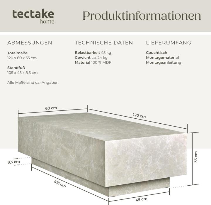 Image du produit tectake Lasley (60 x 120 x 35 cm)