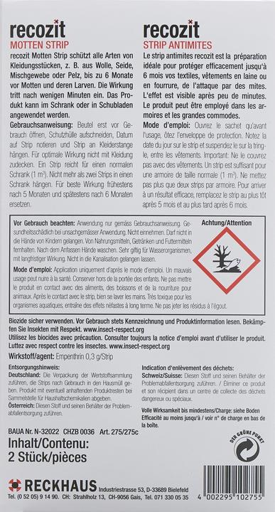 Image du produit Recozit Mottenstrip