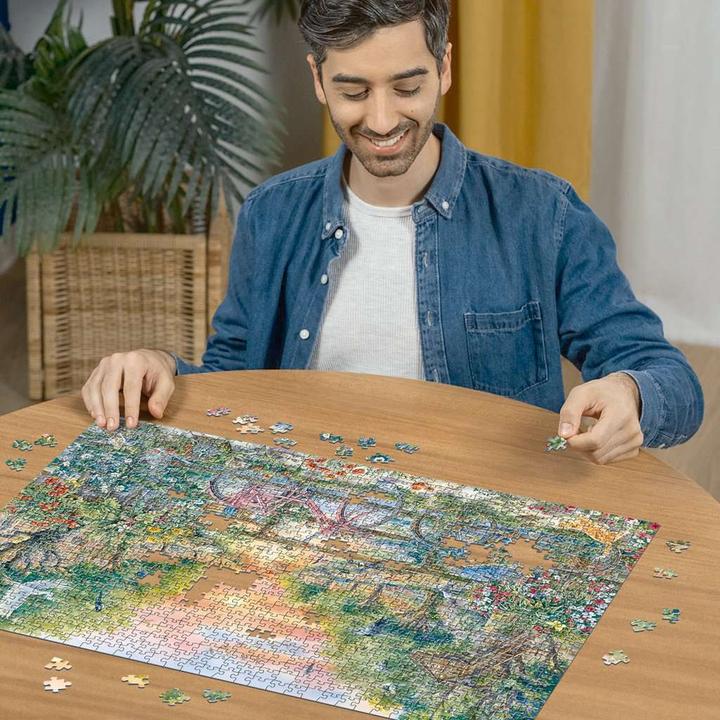 Actual product image Ravensburger Puzzle 12001089- Dreamy bicycles in Amsterdam - 1000 piece jigsaw puzzle for adults (1000 pieces)