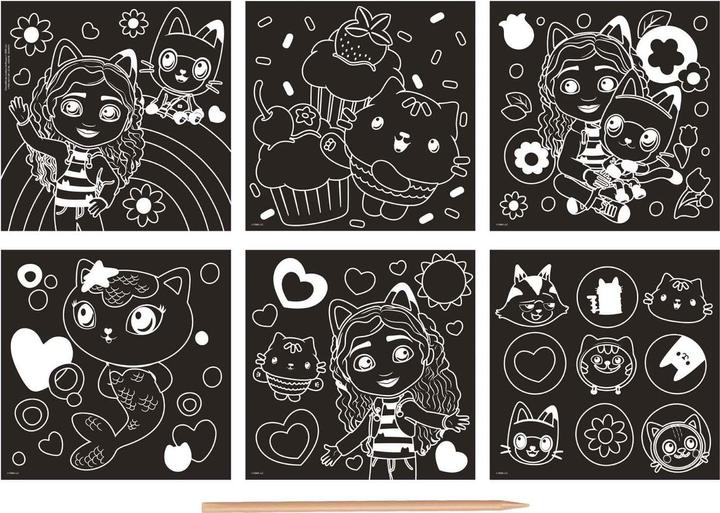 Image du produit Grafix Cartes à gratter de la maison de poupées de Gabby avec stylo