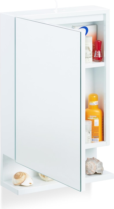 Immagine prodotto Relaxdays Mobile per specchio da bagno con presa di corrente (35 x 12 x 55 cm)