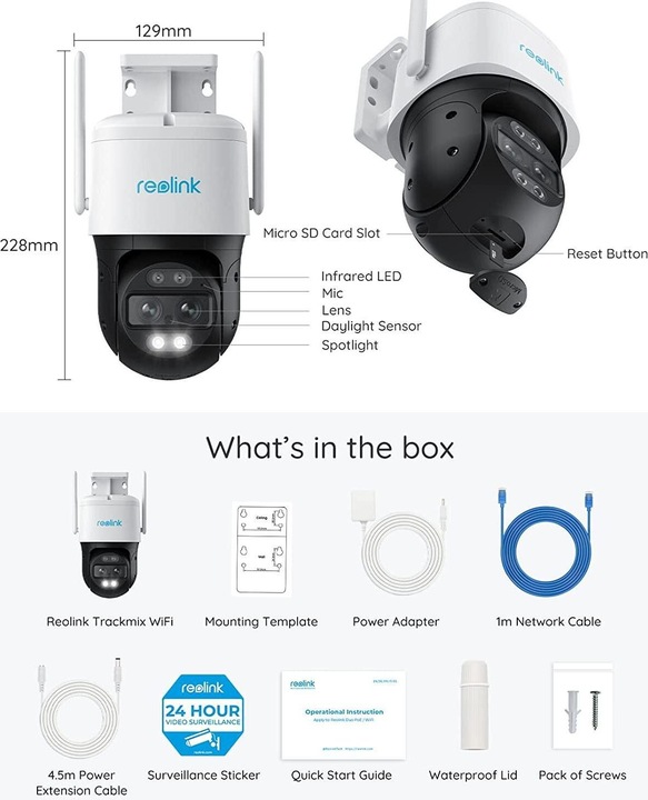Actual product image Reolink Trackmix Series W760-4K 8MP (3840 x 2160 pixels)