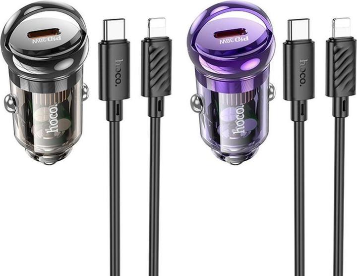 Immagine prodotto Hoco Auto charger car charger Type C + cable Type C to Lightning PD QC3.0 30W Z53 purple