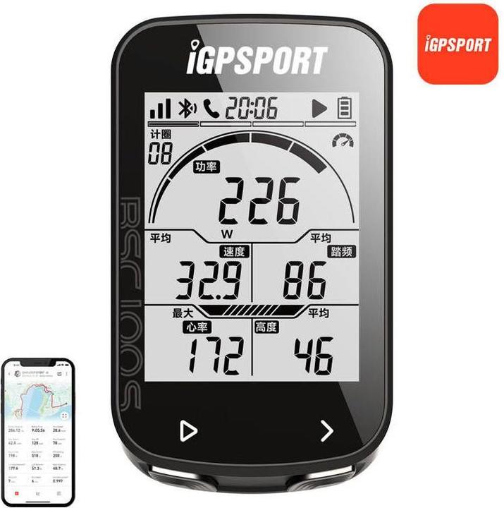 iGPSport gps und zählerzubehör bcs100s avec vitesse strava