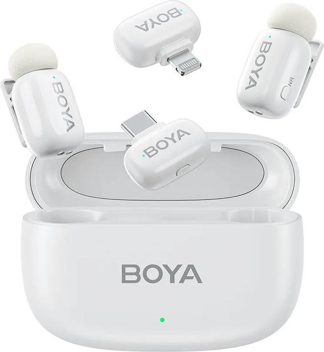 1x charging case, 2x microphones, 2x transmitters