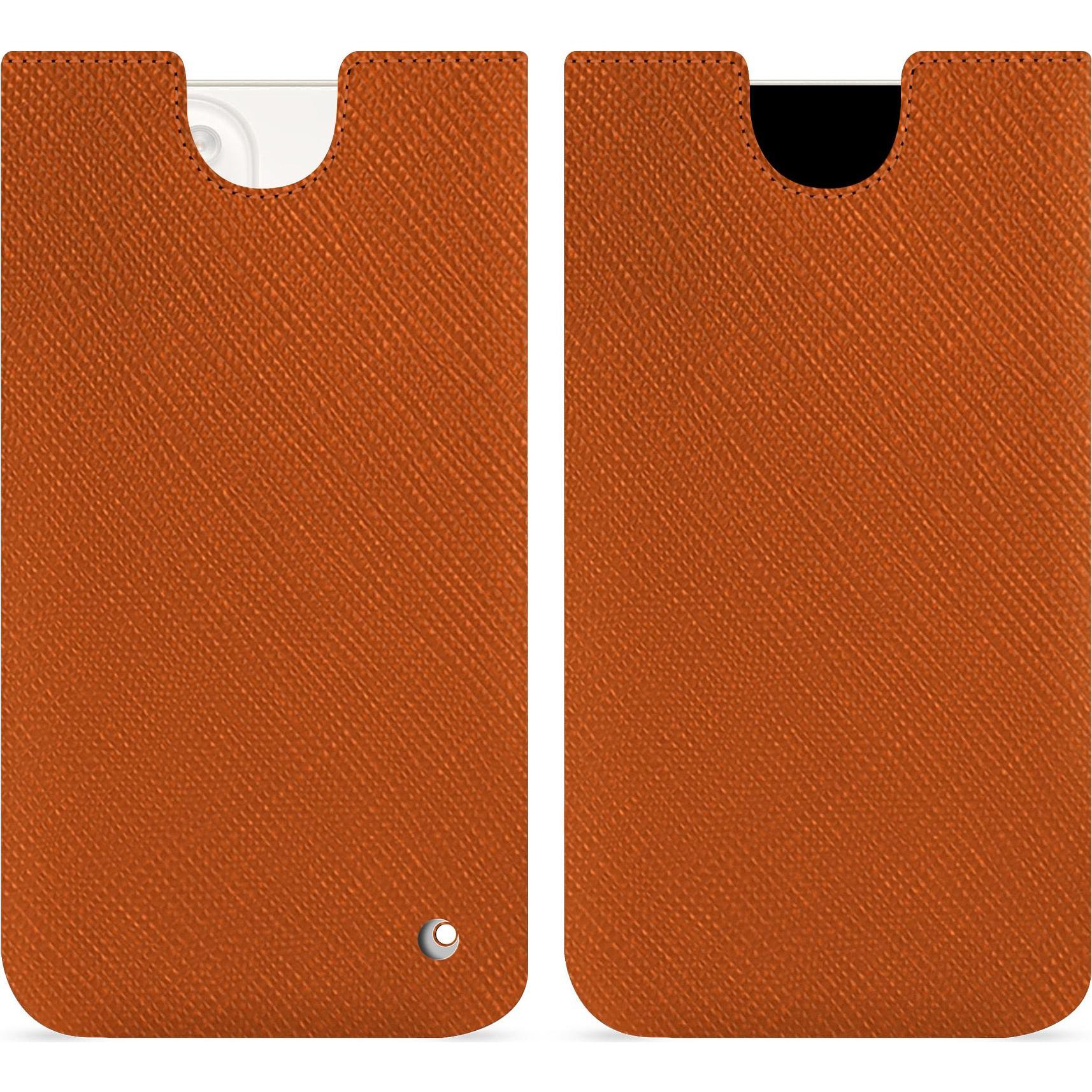 Noreve Lederschutzhülle (Apple iPhone 15 Plus), Smartphone Hülle, Orange