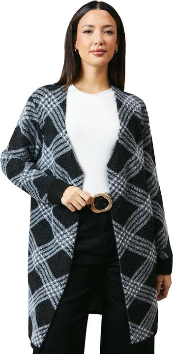 Actual product image Principles Womens/Ladies Checked Edge To Edge Longline Cardigan (M)