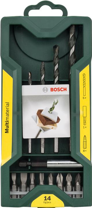 Produktbild Bosch Zubehör Mini-X-Line-Universalbohrer-Set, 14-teilig, 1 Universalhlater magnetisch (3 mm, 4 mm, 5 mm, 6 mm, 8 mm)