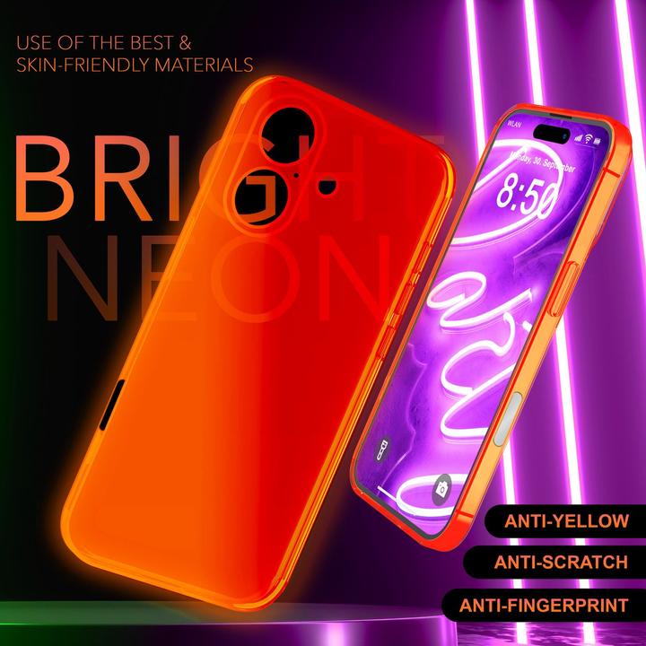Immagine prodotto Nalia Copertura in silicone trasparente al neon (Apple iPhone 16)