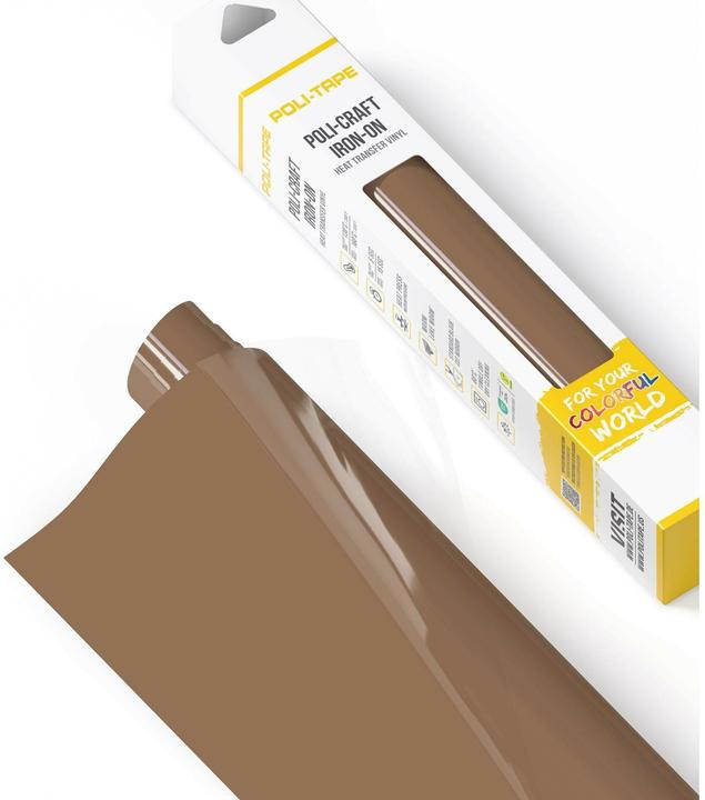 Immagine prodotto Poli-tape Aufbügelfolie Poli-Flex turbo, 30.5 x 122 cm, Kaffee