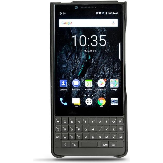 Noreve Lederschutzhülle (Blackberry KEY2), Smartphone Hülle, Schwarz