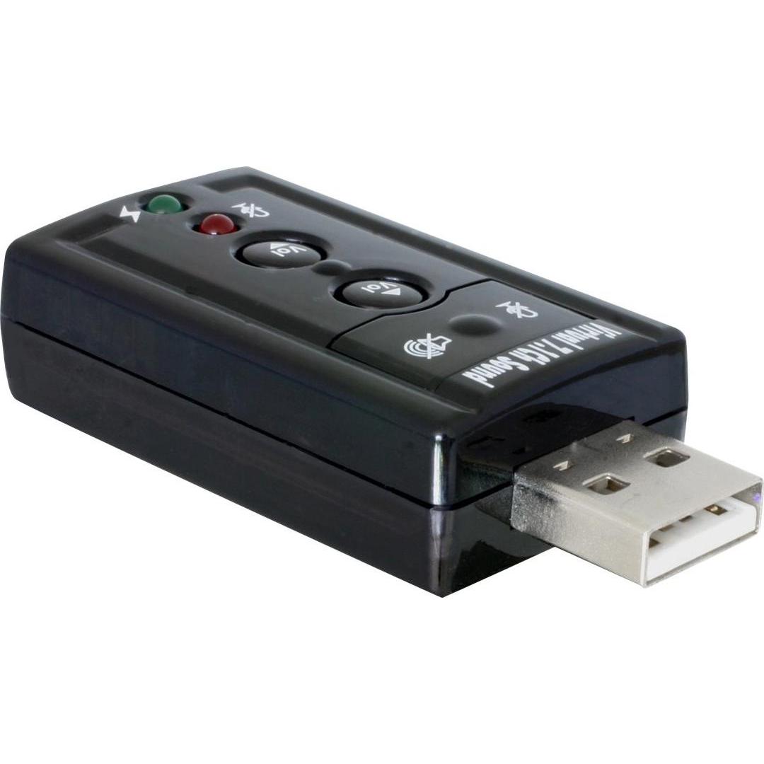 Delock USB Sound Adapter 7.1 (USB 2.0), Soundkarte, Schwarz