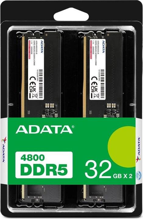 Produktbild Adata DDR5 32GB 4800-40 K2 Premier Tray Dual Tray (2 x 16GB, 4800 MHz, DDR5-RAM, U-DIMM)