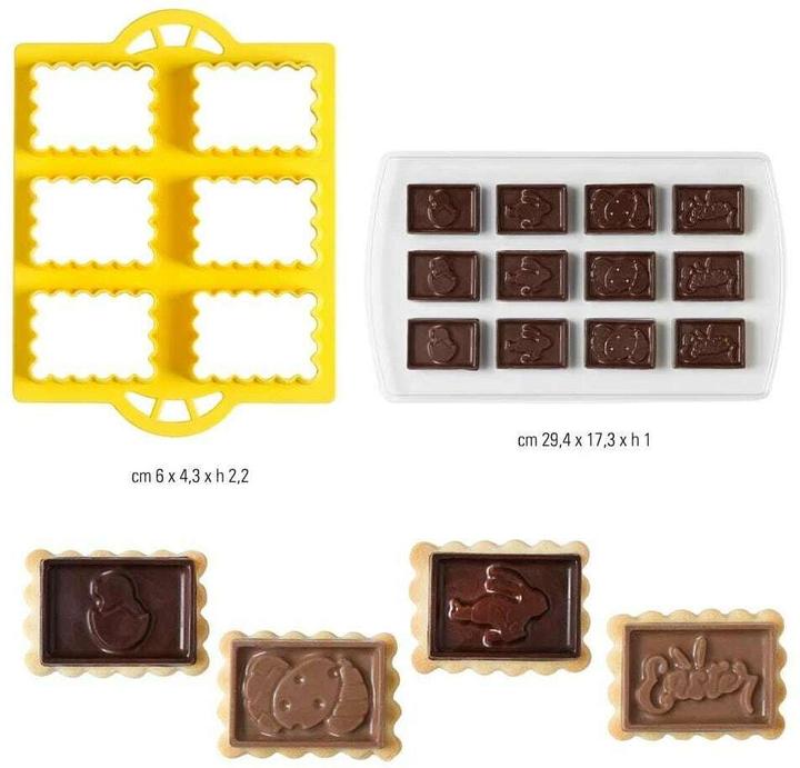 Actual product image Decora Chocolate biscuit cutter set Easter shape + embossing mould