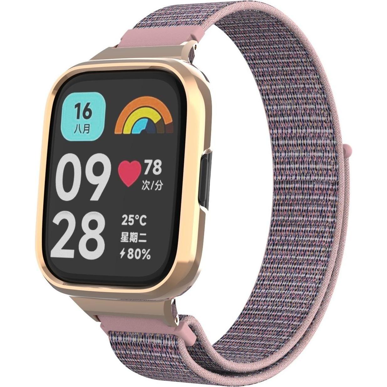 Strap-it Armband (Nylon), Uhrenarmband, Rosa