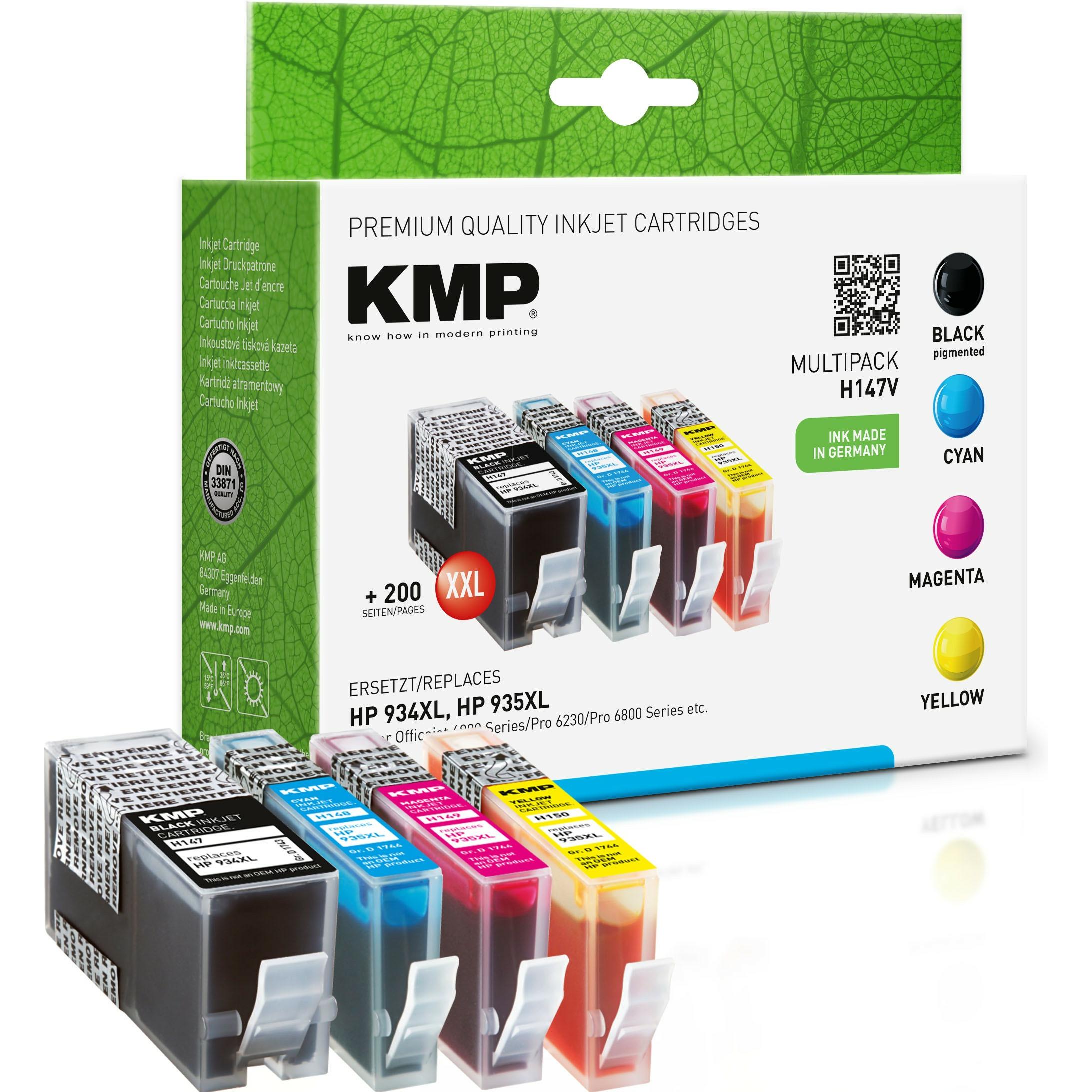 KMP, Druckerpatrone, H147V (M, BK, C, Y)