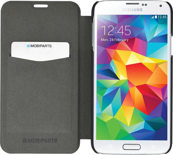 Actual product image Mobiparts Slim Folio Case Samsung Galaxy S5 Mini Black (Samsung Galaxy S5 Mini)