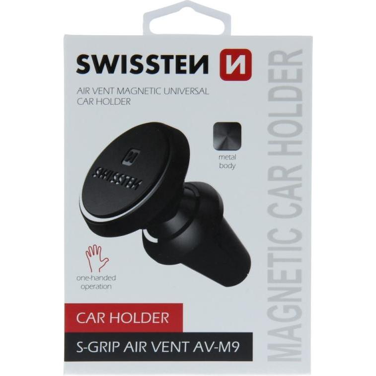Thumbnail - Swissten Magnetische Autohalterung S-GRIP AIR VENT AV-M9, Smartphone Halterung, Schwarz