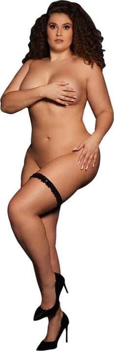 Produktbild Le Désir Noel - Elastic Lace Garter with Golden Details - Plus Size