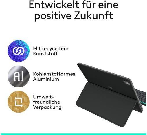 Actual product image Logitech Flip Folio (Swiss, iPad Air 13 2024 (M2), iPad Air 13 2025, iPad Pro 13 2024 (M4), iPad Pro 13 2025)