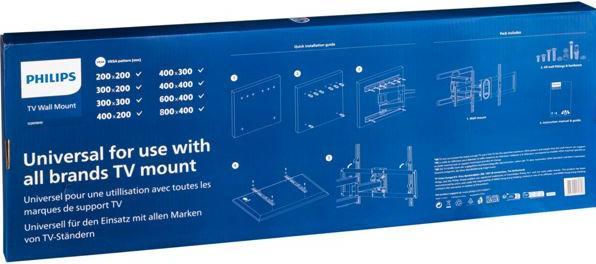 Actual product image Philips Universelle TV Wandhalterung 43-100 Zoll 60 kg (Wall, 60 kg, 43" - 100")