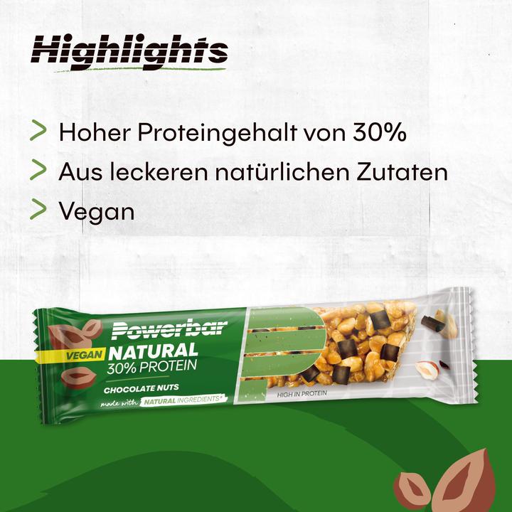 Actual product image Powerbar Natural Protein (Chocolate Nuts, 18 pcs., 720 g)