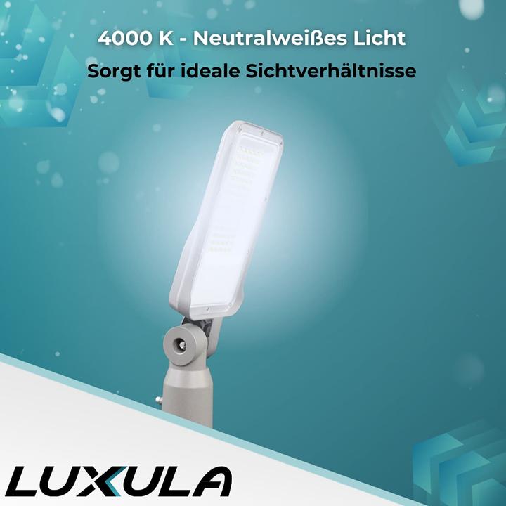 Produktbild Luxula LED-Strassenleuchte LX800100, 50W, 6000lm, 4000K, neutralweiss, IP65 (6000 lm, IP65)