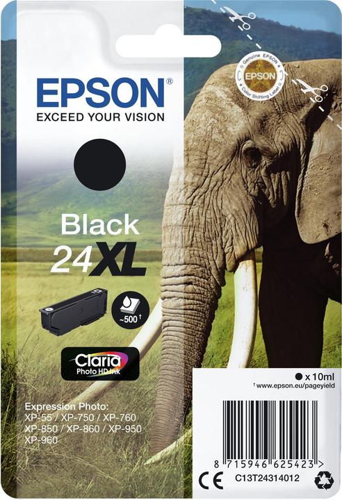 Actual product image Epson Claria Photo HD Ink Black 24xl (FC)