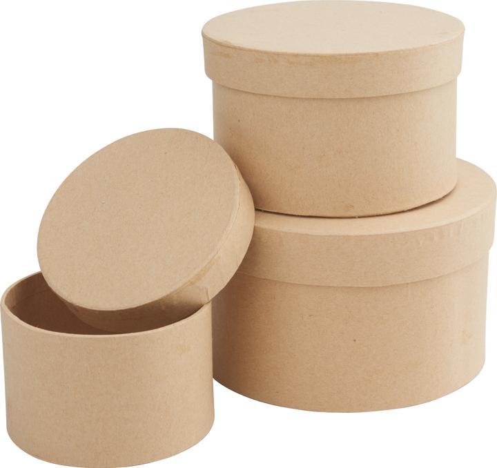 Produktbild VBS Pappschachtelsatz "Rund", 3er-Set, Ø12/10/8cm