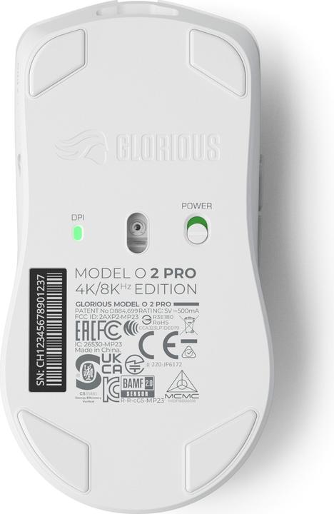 Actual product image Glorious Model O 2 PRO Wireless - 4K/8K Polling - White (Wireless)