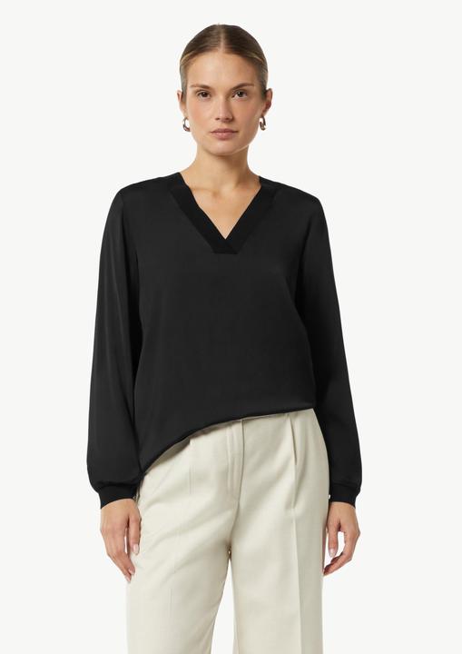 Immagine prodotto Comma Bluse Satin-Bluse mit Rippbündchen (36)