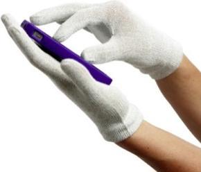 Actual product image Agloves Natural Touch Gloves for Touchscreens White (L)