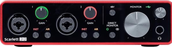 Image du produit Focusrite Scarlett 2i2 3ème gène (USB)