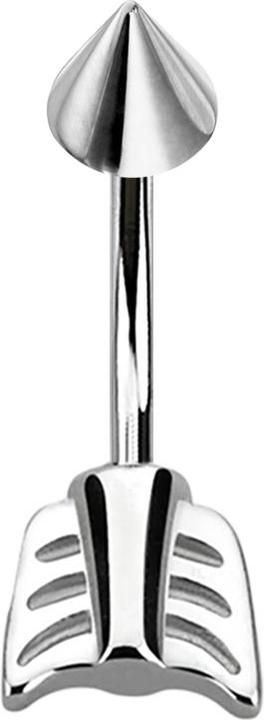 Immagine prodotto Star Piercing Micro Banana in argento con cono e freccia (senza ottone, Acciaio chirurgico 316L)