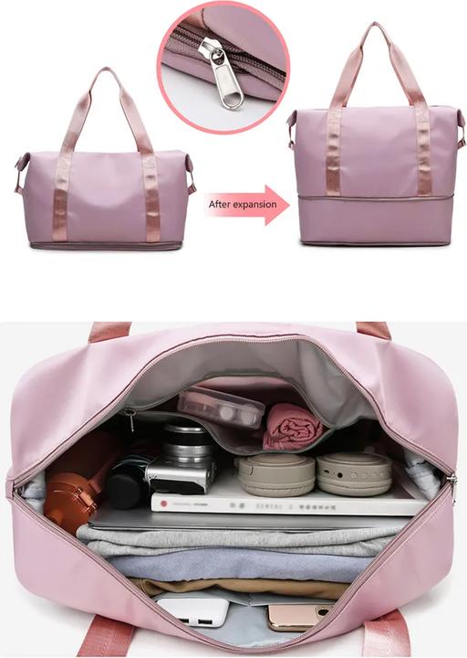 Image du produit Only-Bags.Store Sac de voyage en nylon imperméable sport gymnase fourre-tout, violet foncé