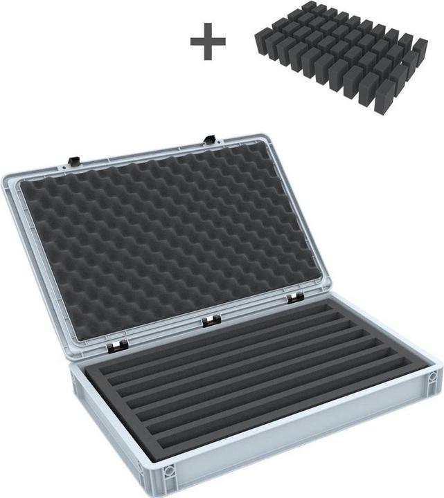 Feldherr EB59SET - Conteneur européen pour trains miniatures, locomotives et véhicules - 7 compartiments (Matières plastiques)