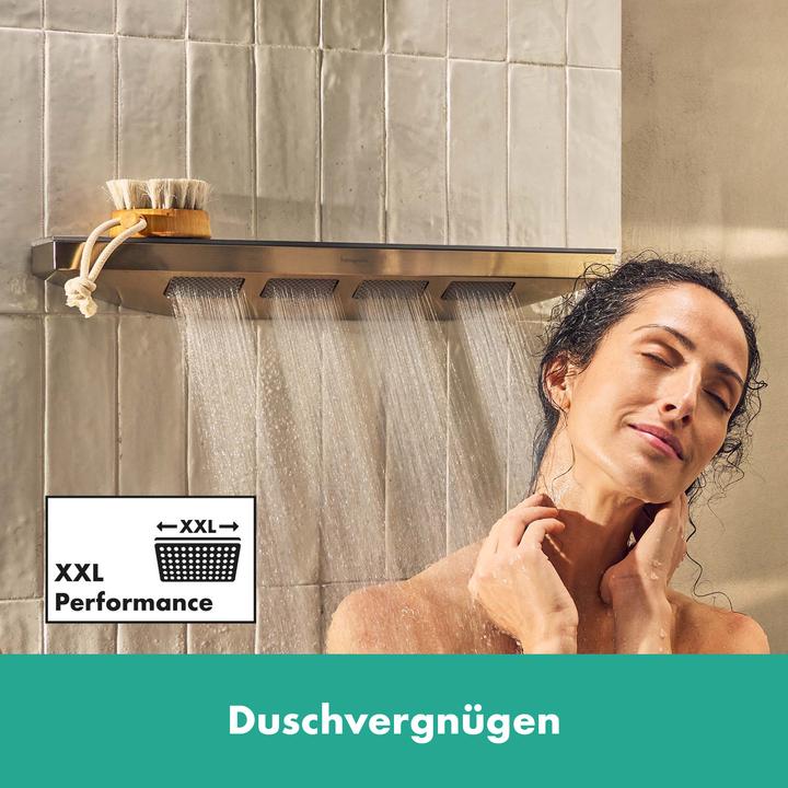 Actual product image hansgrohe Rainfinity shoulder shower 500 1jet and shower tray, 26243 (1 Beam types, 13 l/min)