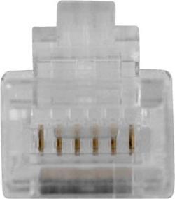 Actual product image ACT RJ12 (6P/6C) modulaire connector for flat cable. Unit: Bag 25 pcs