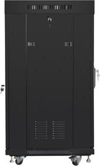 Produktbild Lanberg Free-standing cabinet 19 inches 22U perforated doors LCD (Flat pack) V2 black (22 HE, 19 Zoll Rack)