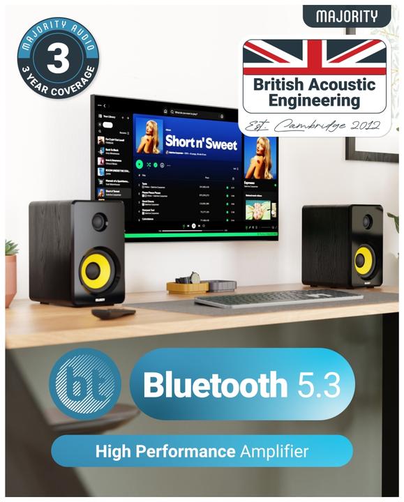 Image du produit Majority D40X Enceinte étagère active (1 paire, 70 W)