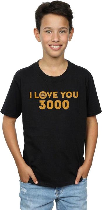 Actual product image Boys Avengers Endgame I Love You 3000 Arc Reactor T-Shirt (140, 146)