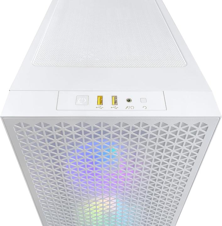 Immagine prodotto Corsair PC da gioco iCUE AMD 4060v2 bianco con AMD, 3000D RGB, Windows 11 Pro (1000 GB, 16 GB, GeForce RTX 4060)