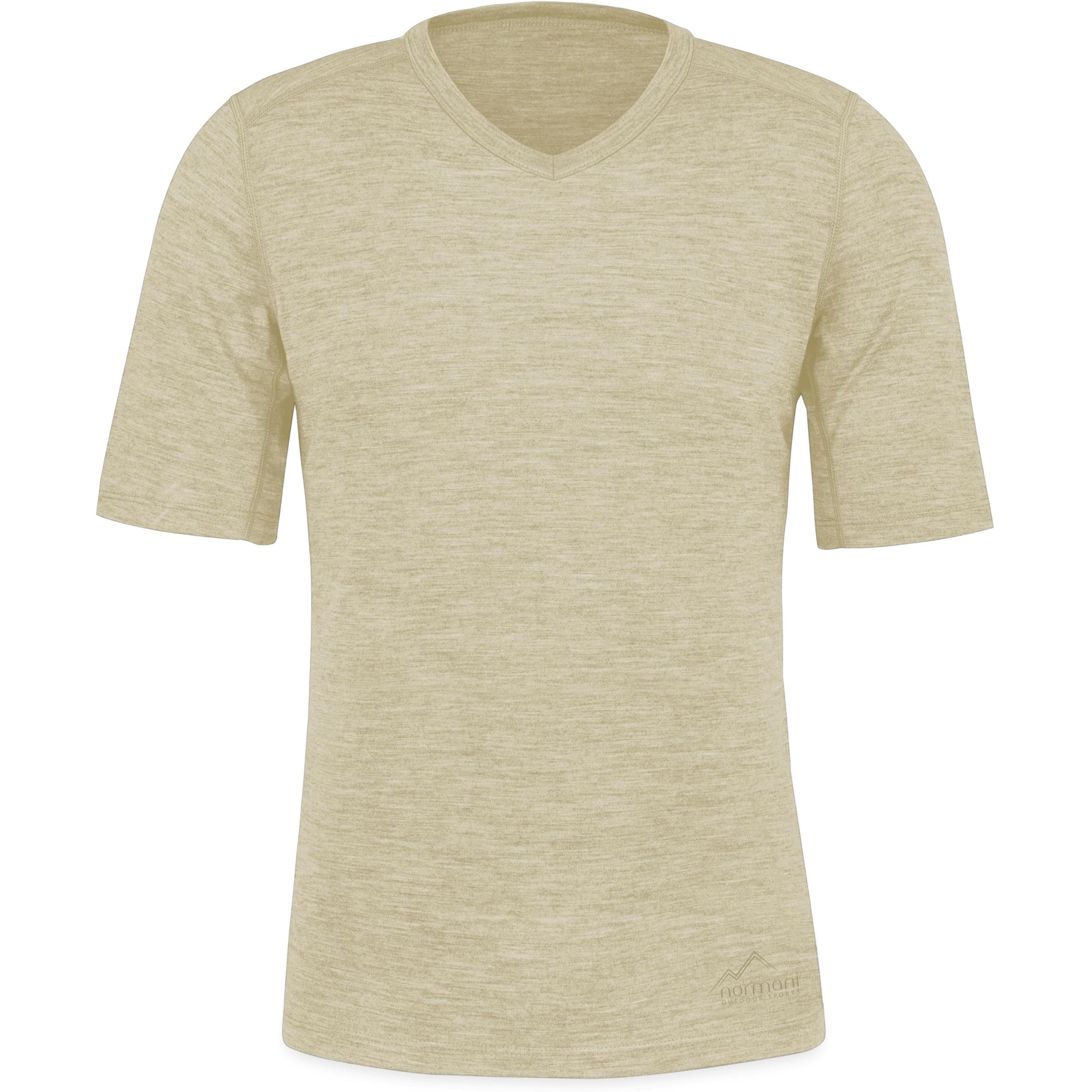 Normani, Herren, Shirt, Herren Merino T-Shirt „Delamere" - 9657, Weiss, (3XL)