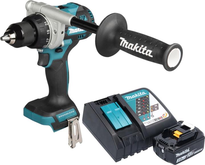 Produktbild Makita DDF 492 RF1 Akku Bohrschrauber 18 V 141 Nm Brushless + 1x Akku 3,0 Ah + Ladegerät (Akkubetrieb)