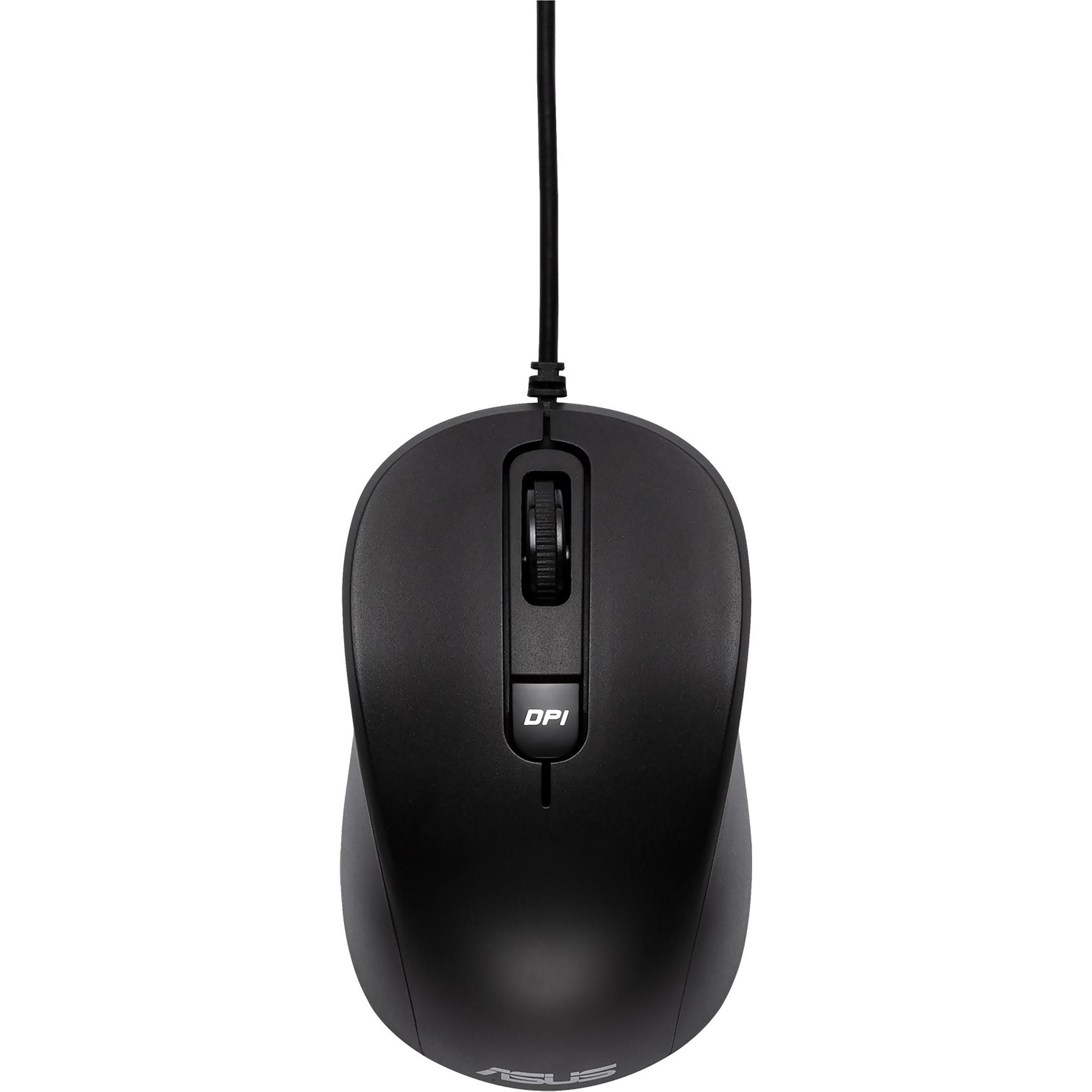 ASUS MU101C (Kabelgebunden), Maus, Schwarz