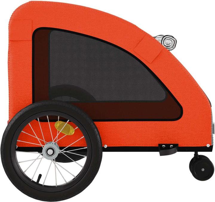 Produktbild vidaXL Fahrradanhänger für Hunde Orange Oxford-Gewebe und Eisen